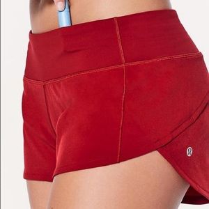 Lululemon Red Speed Up Shorts